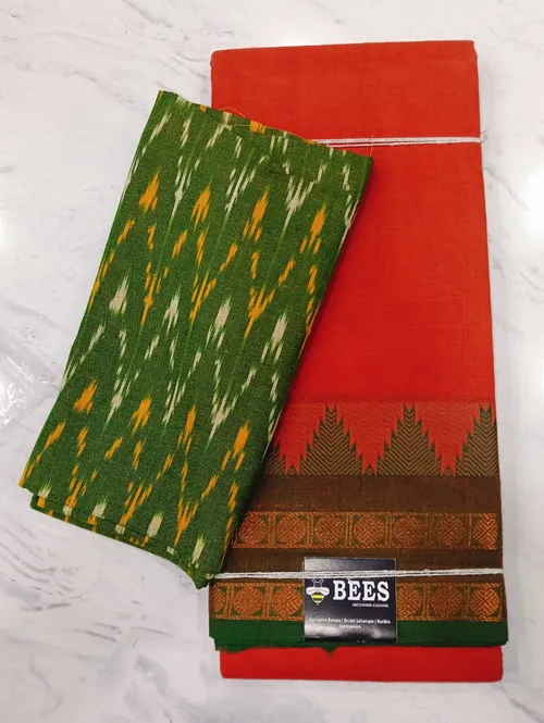 Chettinado Cotton A02106 ( Orange Green)